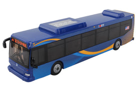 Daron MTA Bus with rolling wheels for smooth floor play.