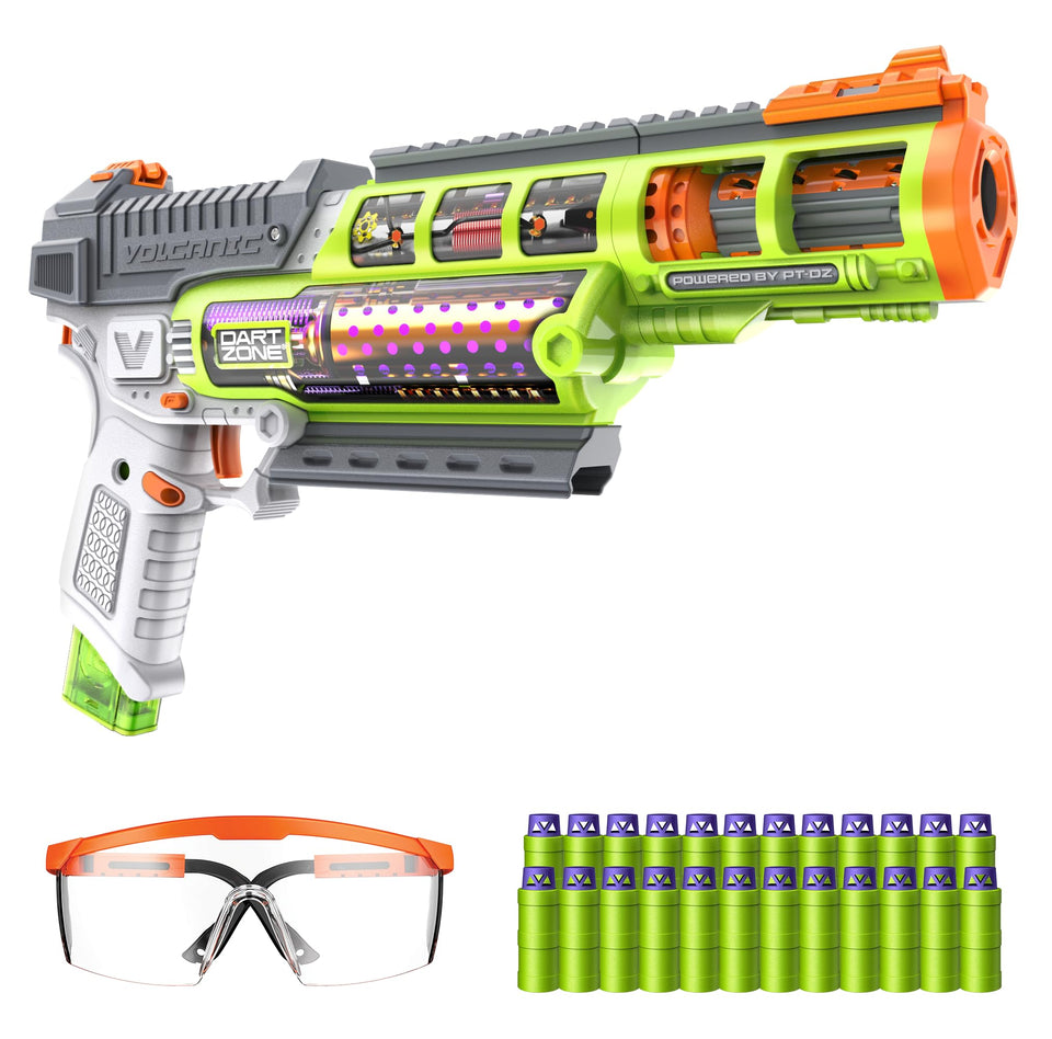 DART ZONE Max Nitroshot Volcanic Pro blaster front view for fast action