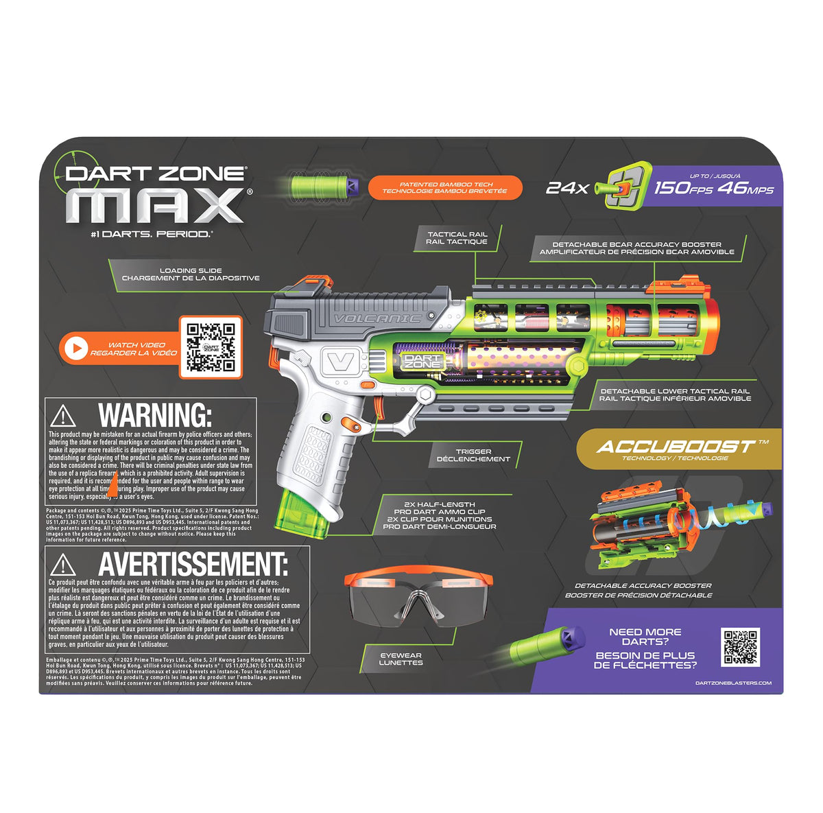 DART ZONE Volcanic Pro two 12-round magazines for uninterrupted battles