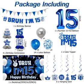 DARUNAXY blue 32’ 15-number balloon for bold birthday focal point