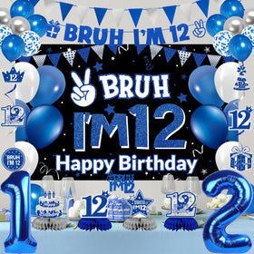 DARUNAXY bruh-im-12 birthday cake topper highlights the cake