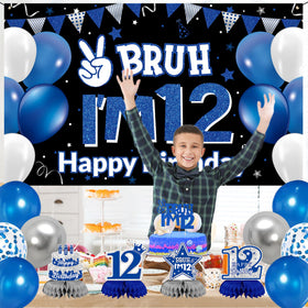 DARUNAXY bruh-im-12 glitter banner adds shimmering accent
