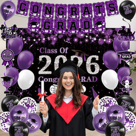 DARUNAXY Graduation decorations set offers quick, cohesive styling.