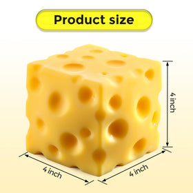 DASDSA Cheese Squishy Cube Block in hand demonstrates portable fidget fun and focus.