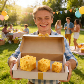 DASDSA Cheese Squishy Cube Block study session aid promotes concentration.