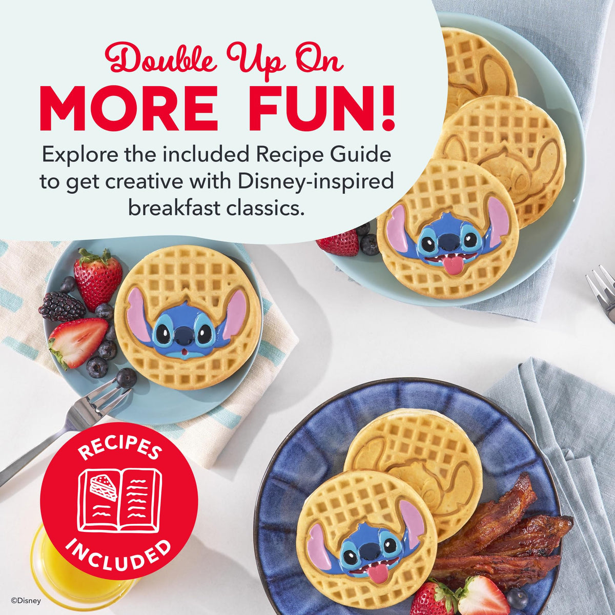 Dishwasher-safe plates simplify cleanup after breakfast.