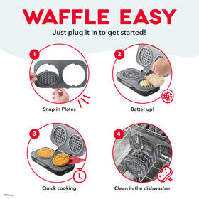 Dash non-slip base keeps batter steady for even cooking.