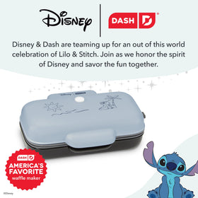 Stitch mini plates offer playful character designs for fun waffles.