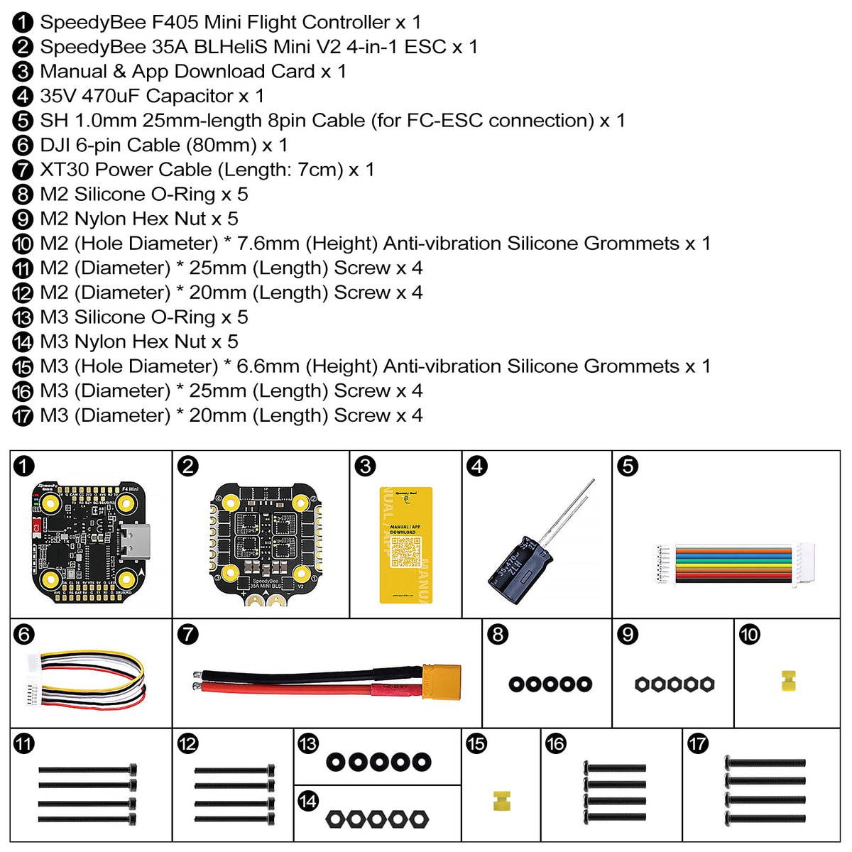 DashRC SpeedyBee F405 Mini frame-fit design, compatible with multiple frame sizes.