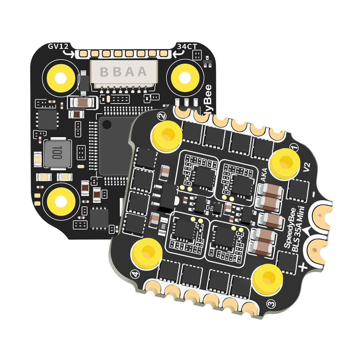 DashRC SpeedyBee F405 Mini Stack side connectors, easy wiring for clean installs.