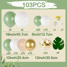 DataMoon sage green woodland backdrop perfect for jungle-themed baby showers