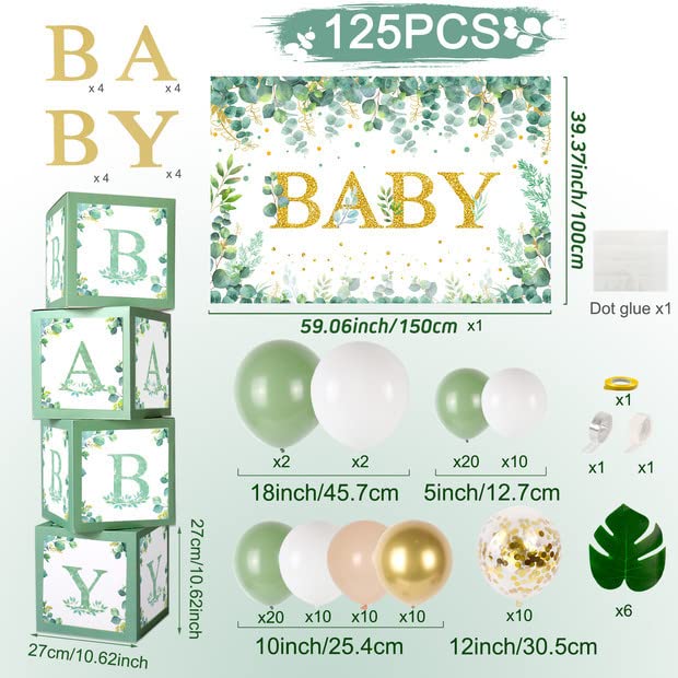 DataMoon sage green balloons 20x5 forming a streamlined garland