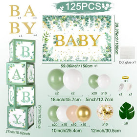 DataMoon sage green balloons 20x5 forming a streamlined garland