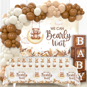 DataMoon Teddy Bear tablecloth showcases durable, reusable party decor.