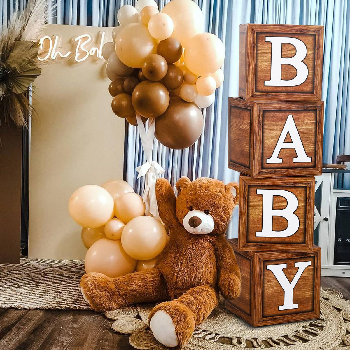 DataMoon We Can Bearly Wait backdrop creates cozy party vibes.
