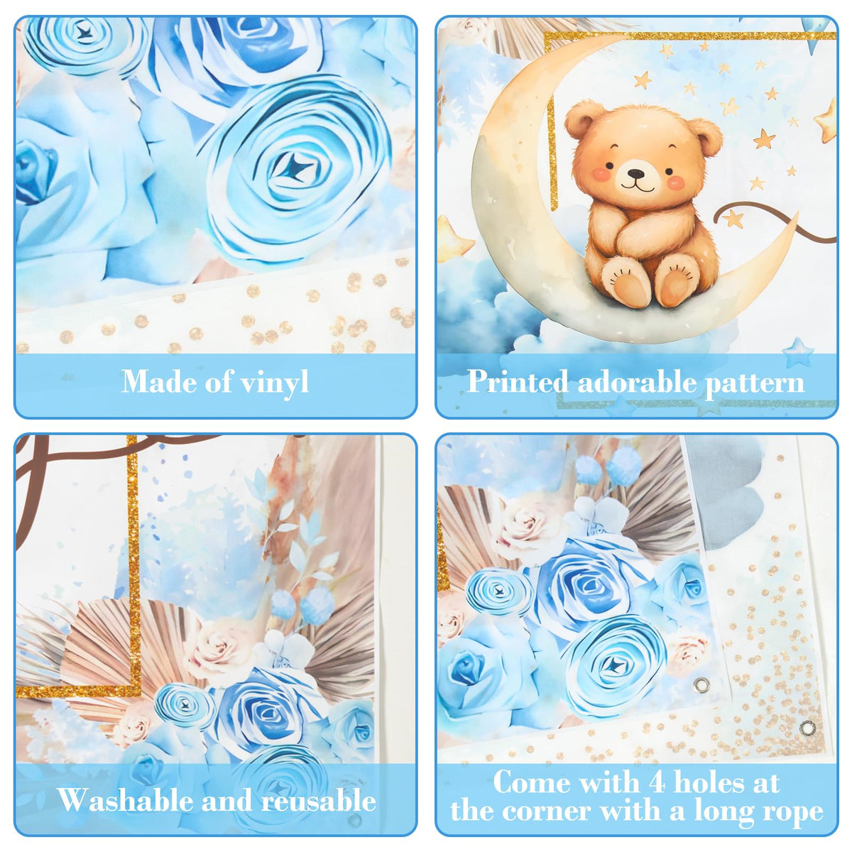 Datamoon We Can Bearly Wait gender reveal decor suits any party.