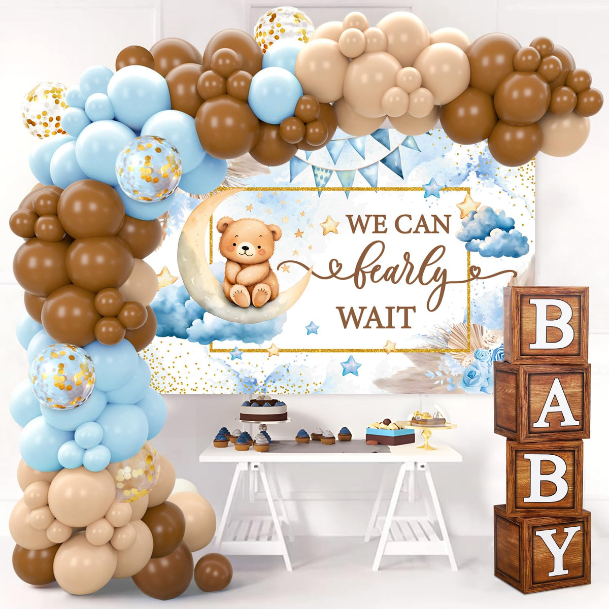 Datamoon We Can Bearly Wait teddy bear setup for memorable photos.