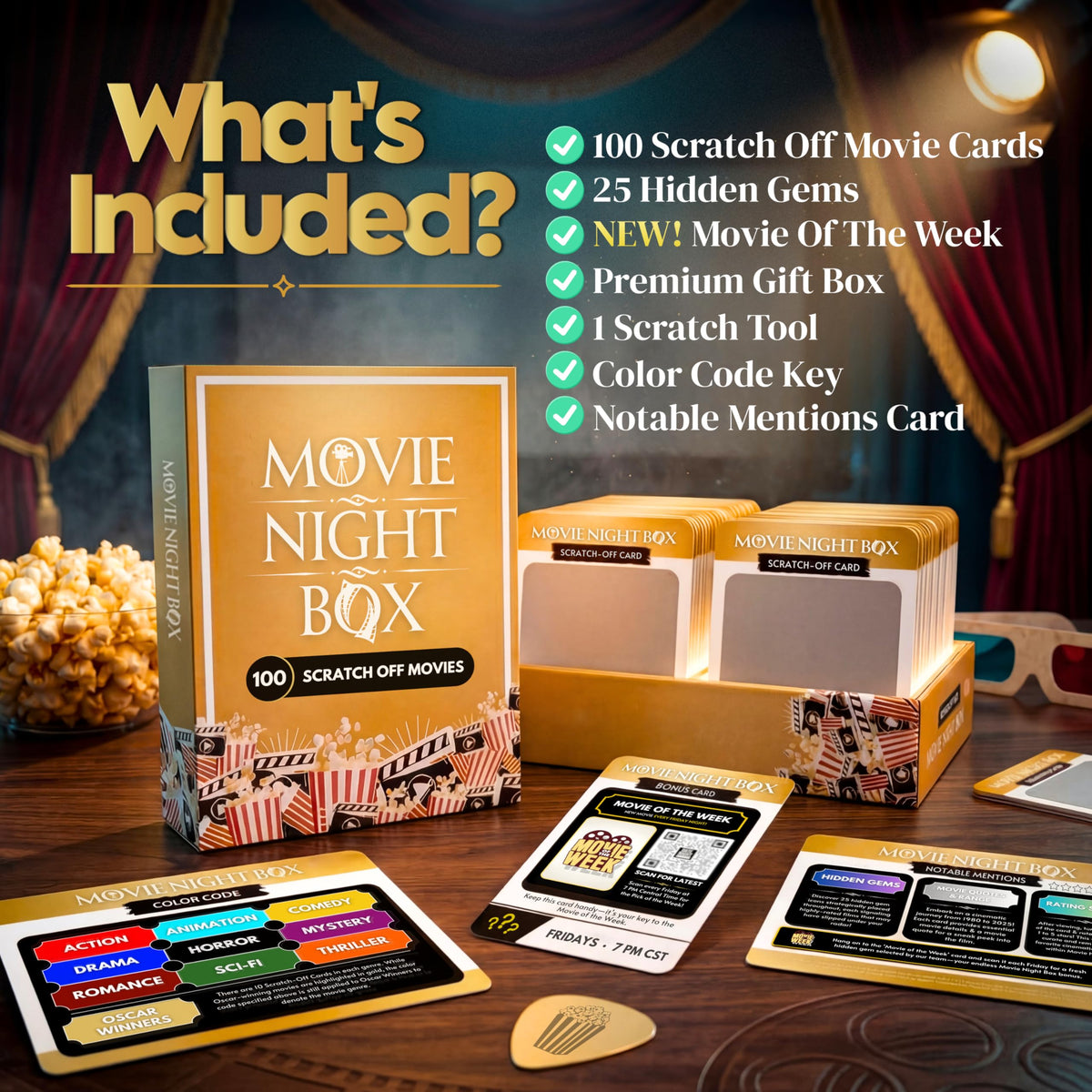 Date Night Brands Movie Night Box makes family movie nights engaging for all ages.