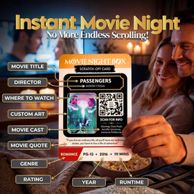 Color-coded genres help you pick a movie quickly by mood in the Movie Night Box.