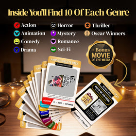 Back of a card shows a 1–5 star rating to capture favorites from Date Night Brands.