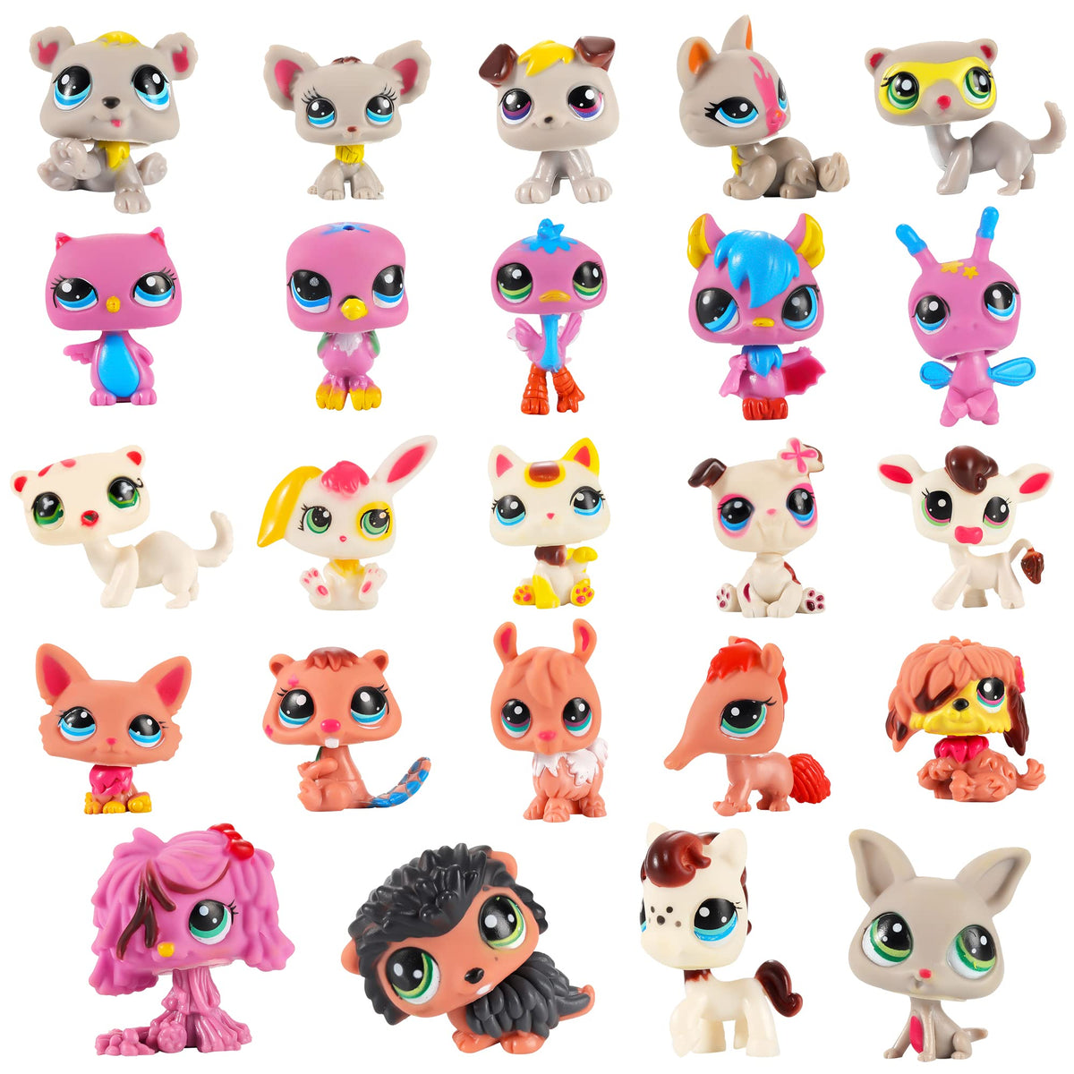 Daughe 24pcs LPS figures pack for imaginative play