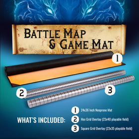 da Vinci's Room hex grid mats enabling flexible terrain layouts