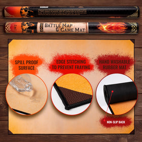 da Vinci's Room removable grid mats adapt between DnD and card games.