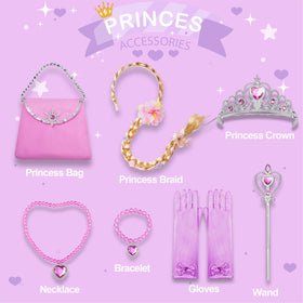 Davvew LED-lit princess dress ready for birthday party or wedding celebrations.