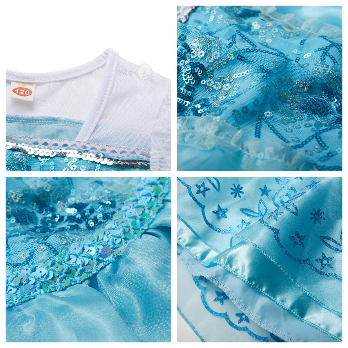 Davvew Princess Dress Easy-to-clean design helps busy families.