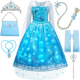 Davvew Princess Dress light-up skirt glows for parties