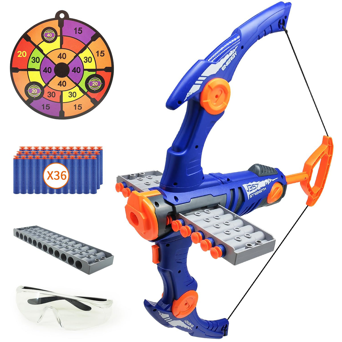 Dawnuph toy bow and arrow blue ready for action, kid-friendly archery fun.