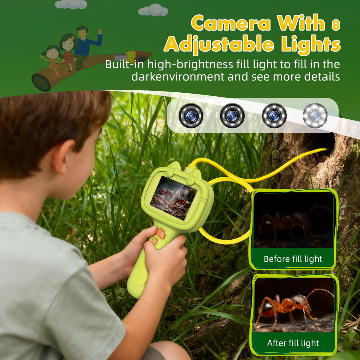 Daxiongmao borescope 1080p HD live feed for real-time viewing