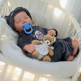 DAYOFF KIDS Reborn 18in doll with full vinyl body for authentic touch