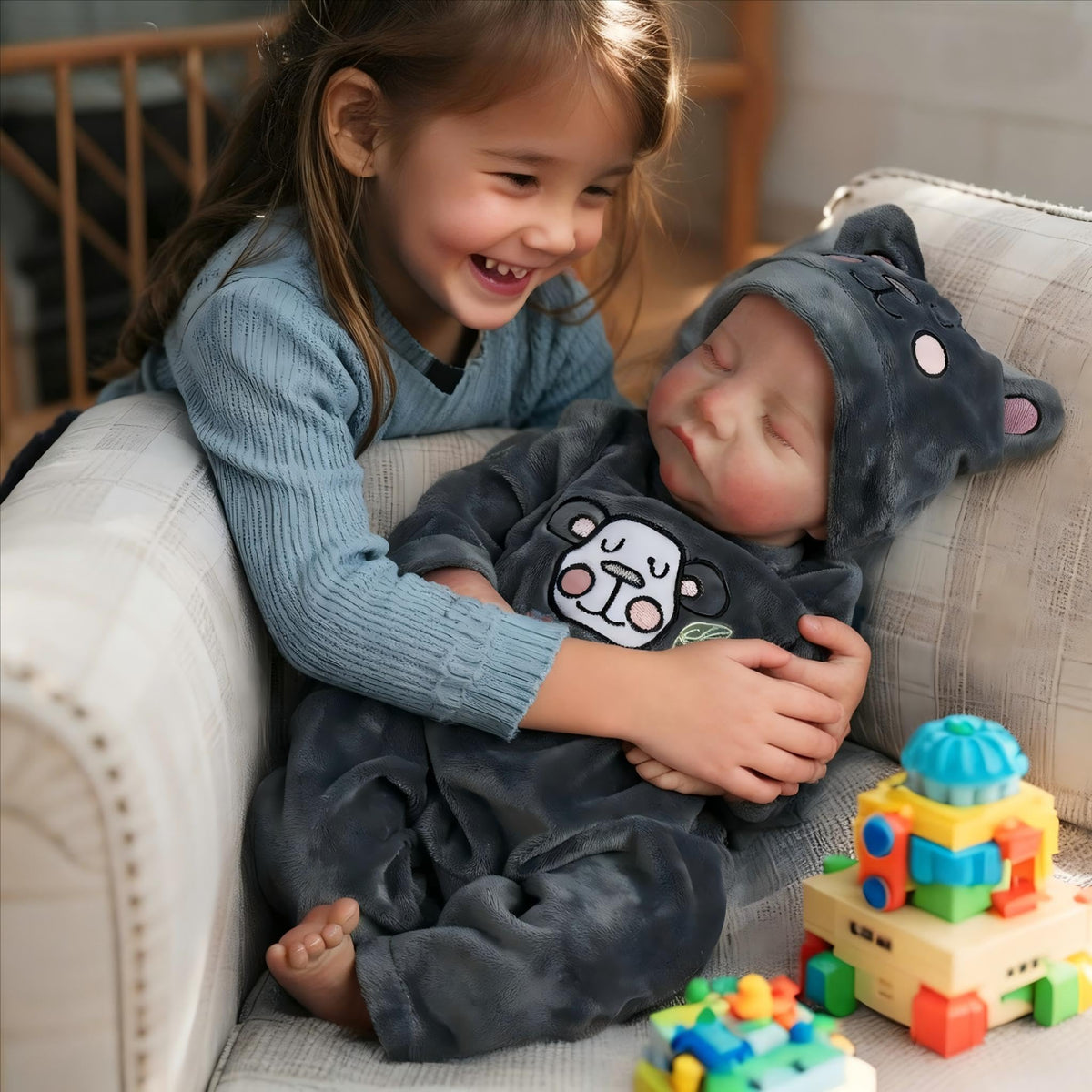 DAYOFF KIDS Reborn 18in doll shows veins and wrinkles for lifelike detail