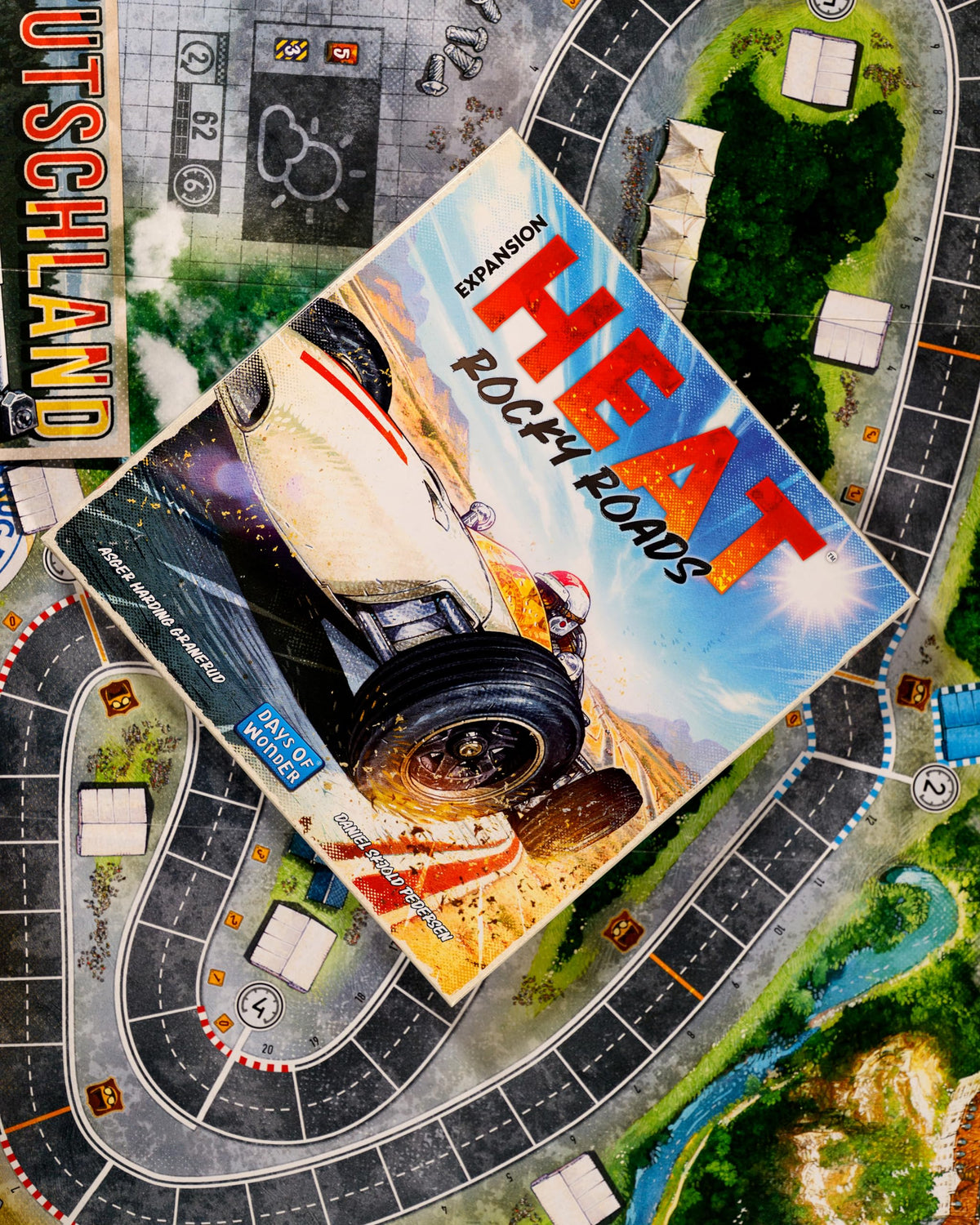 Days of Wonder HEAT Rocky Roads Germany track highlighting high speed and chicanes