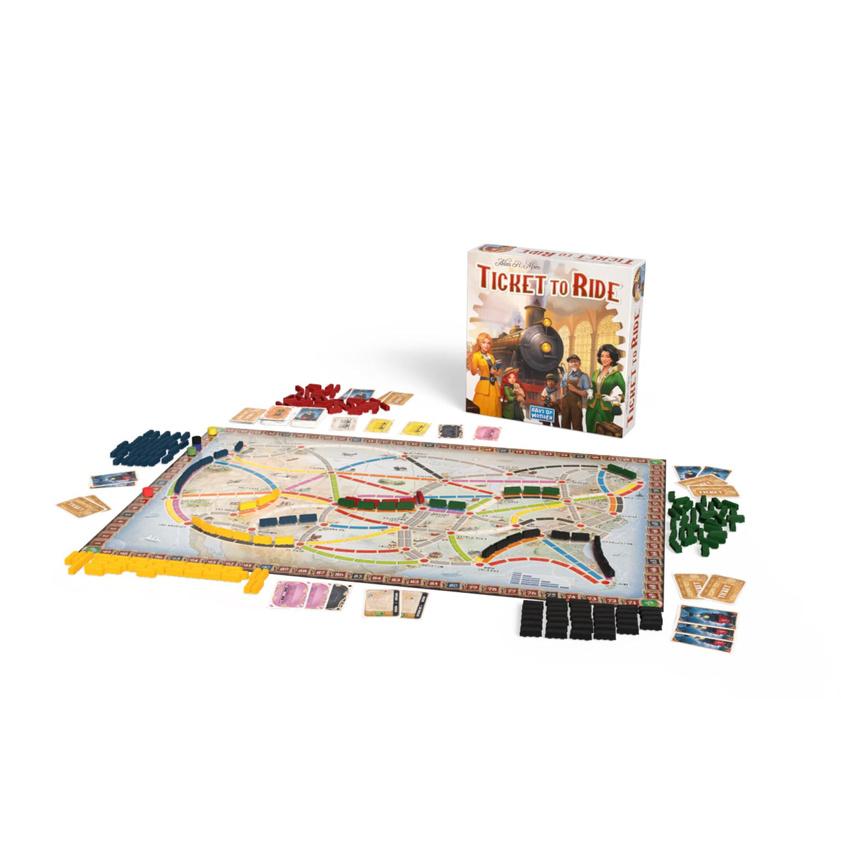 Days of Wonder Ticket to Ride: colorful miniature trains for each player.