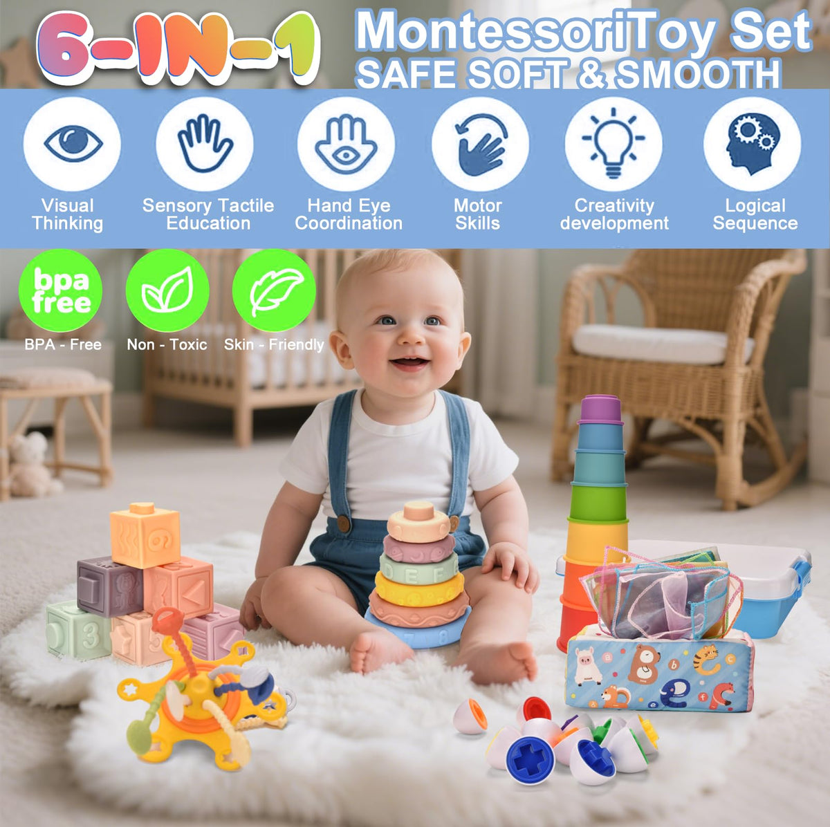 Dazhshun soft blocks inviting grip and safe squish play