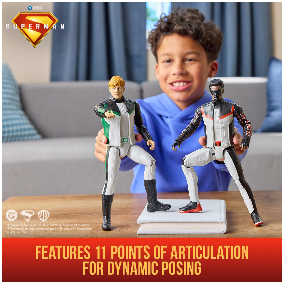 DC Comics 11 points of articulation deliver versatile pose options for epic adventures.