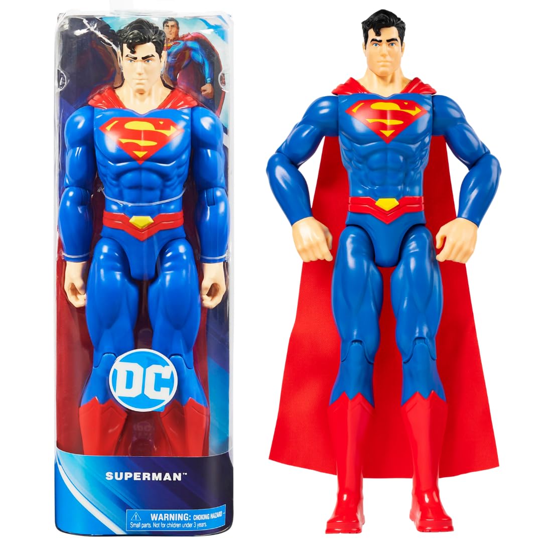 DC Comics Superman 12-Inch figure complements other heroes for a full DC lineup.