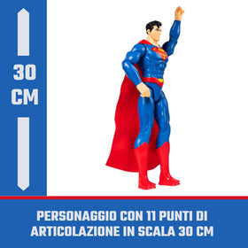 DC Comics Superman 12-Inch figure shows detailed costume, ideal for collector-worthy shelf décor.