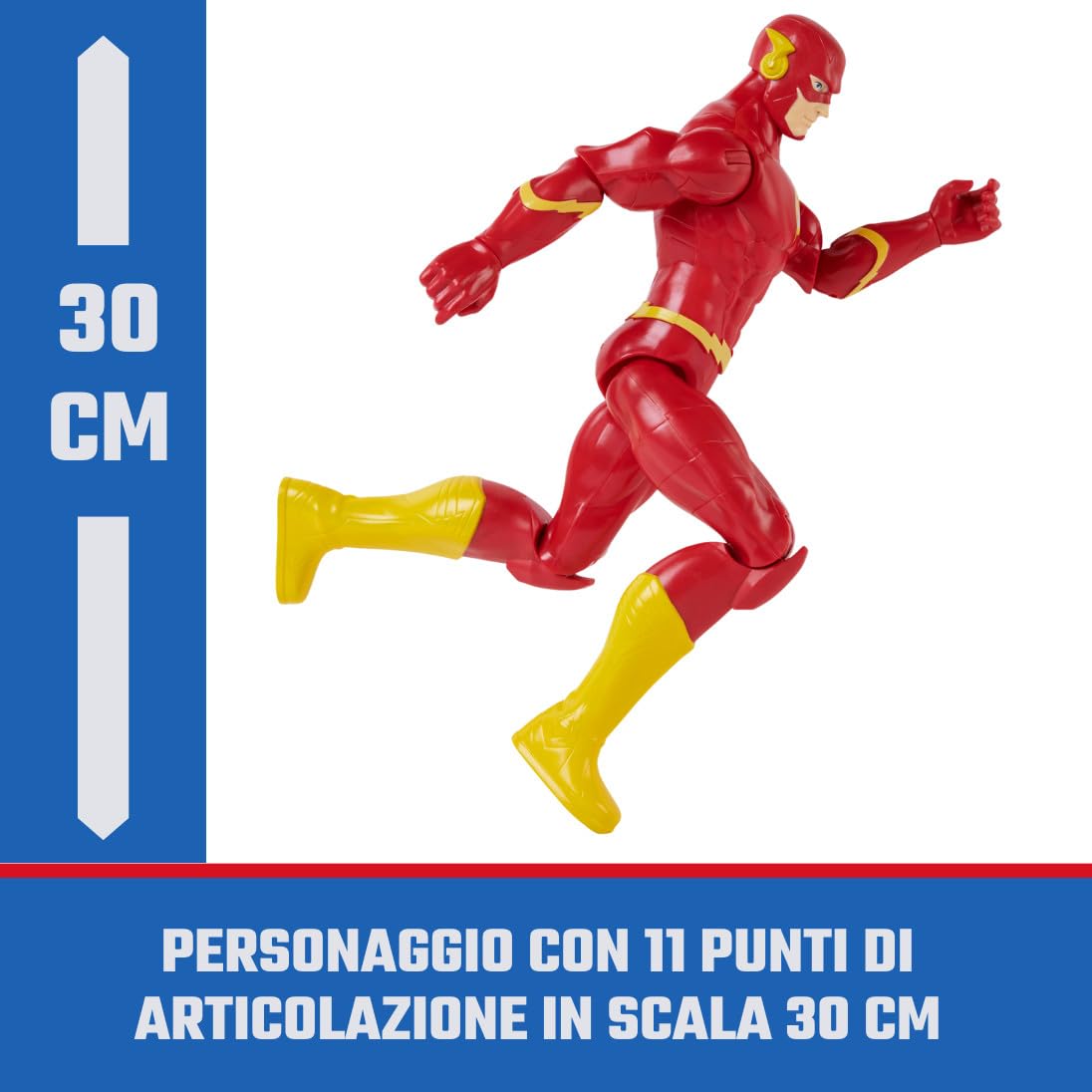DC Comics The Flash action figure articulation points highlight poseability.