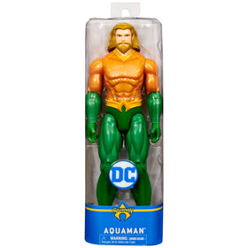 DC Comics Aquaman detailed sculpt highlights comic styling for display and imaginative play.