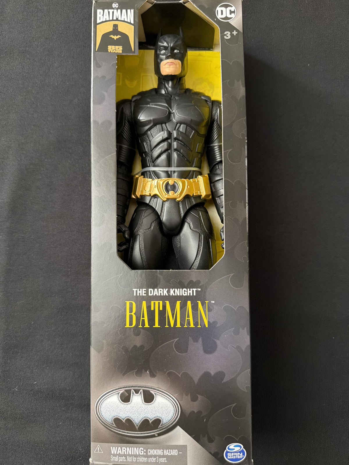 DC Comics Batman 85th Anniversary 12-inch figure with detailed armor for display and play.