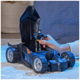 DC Comics Batman Batmobile RC included 4-inch figure for quick setup.