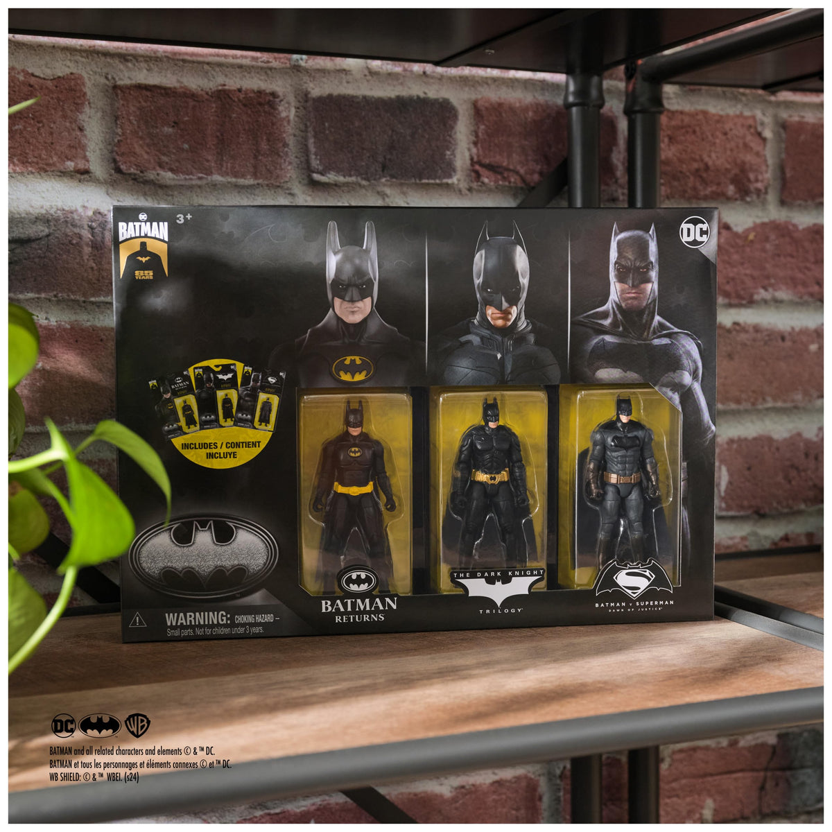 DC Comics Batman collection display setup idea for shelves.