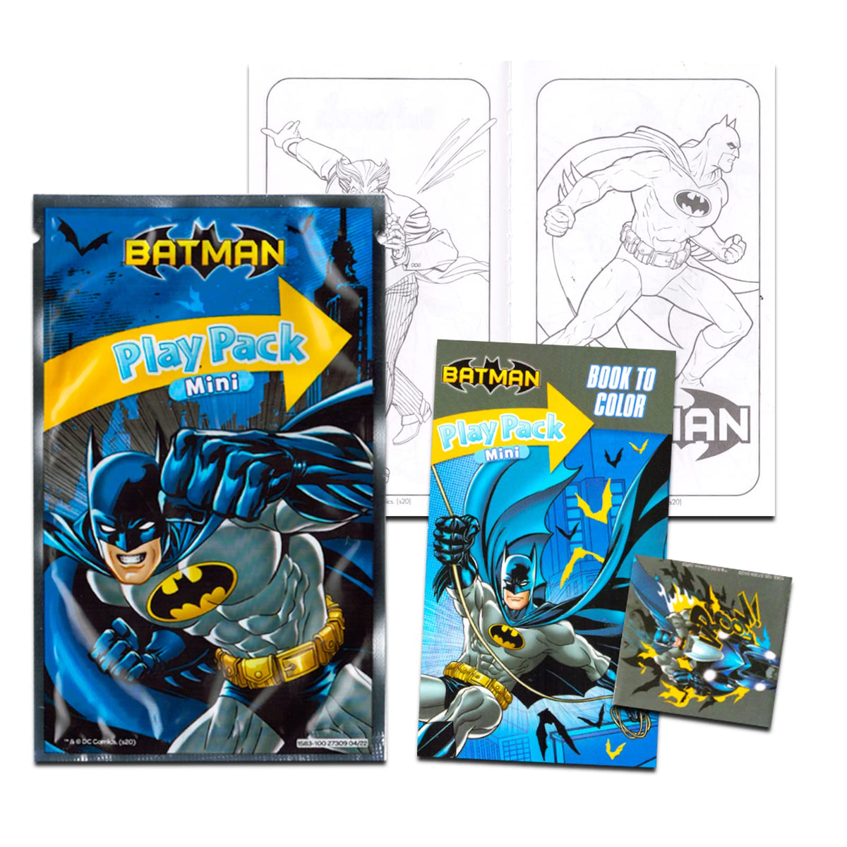 DC Comics Batman grab n go play packs with coloring pages and stickers for quick activities