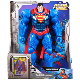 DC Comics Metal Force Batman 12-inch figure with armored finish for action-packed scenes.