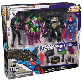 Battle scene setup featuring all four figures