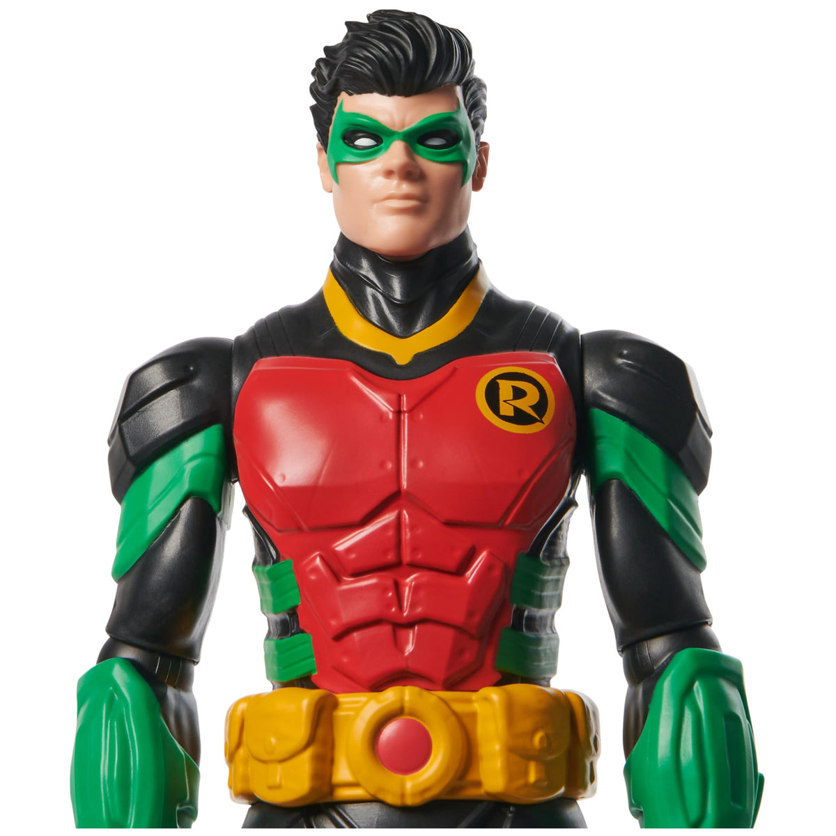 DC Comics Robin action figure 12-inch 11-point articulation supports dynamic play.