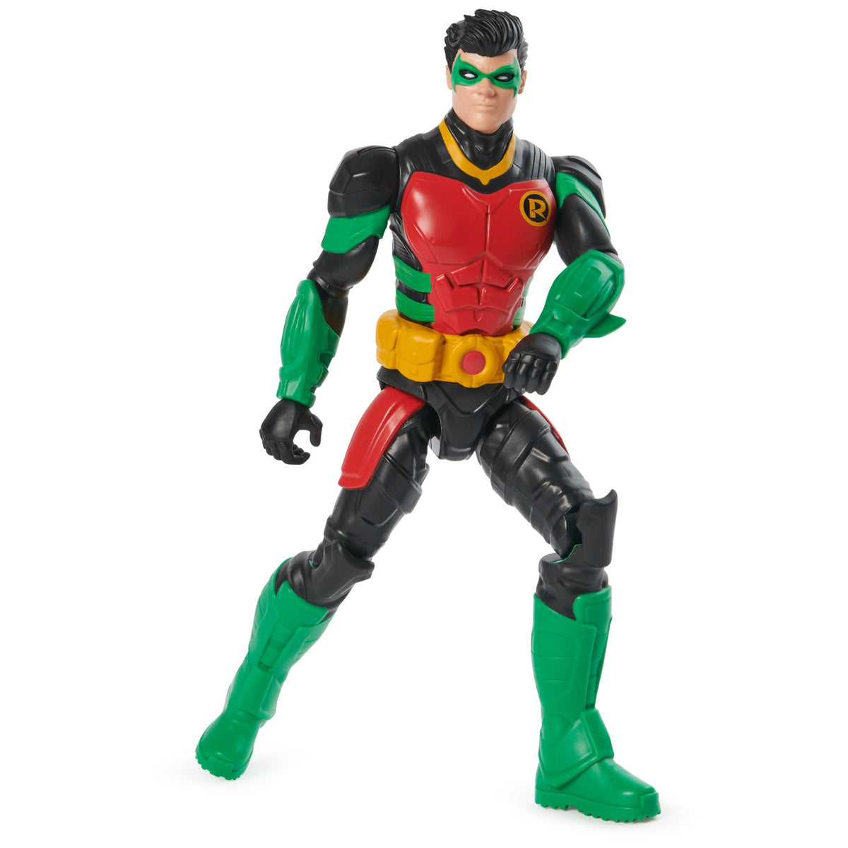 DC Comics Robin action figure 12-inch comic styling sparks kid-friendly Batman adventures.